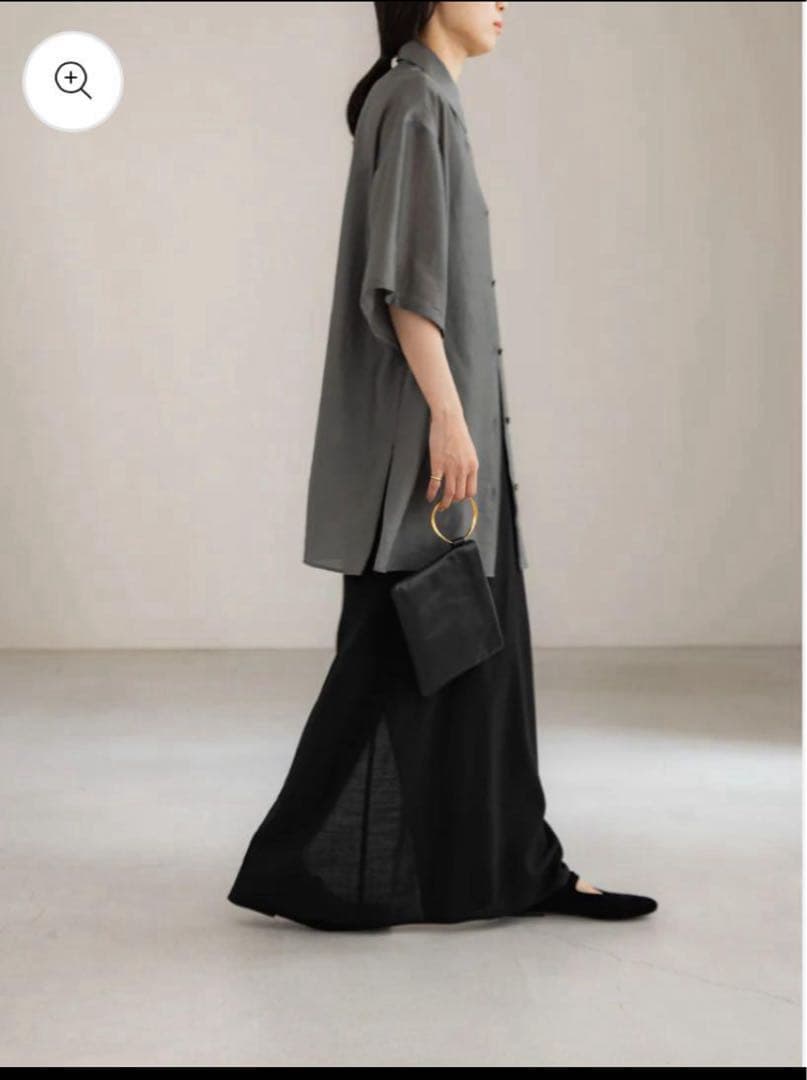 トップス digne / sheer shirt - moss green