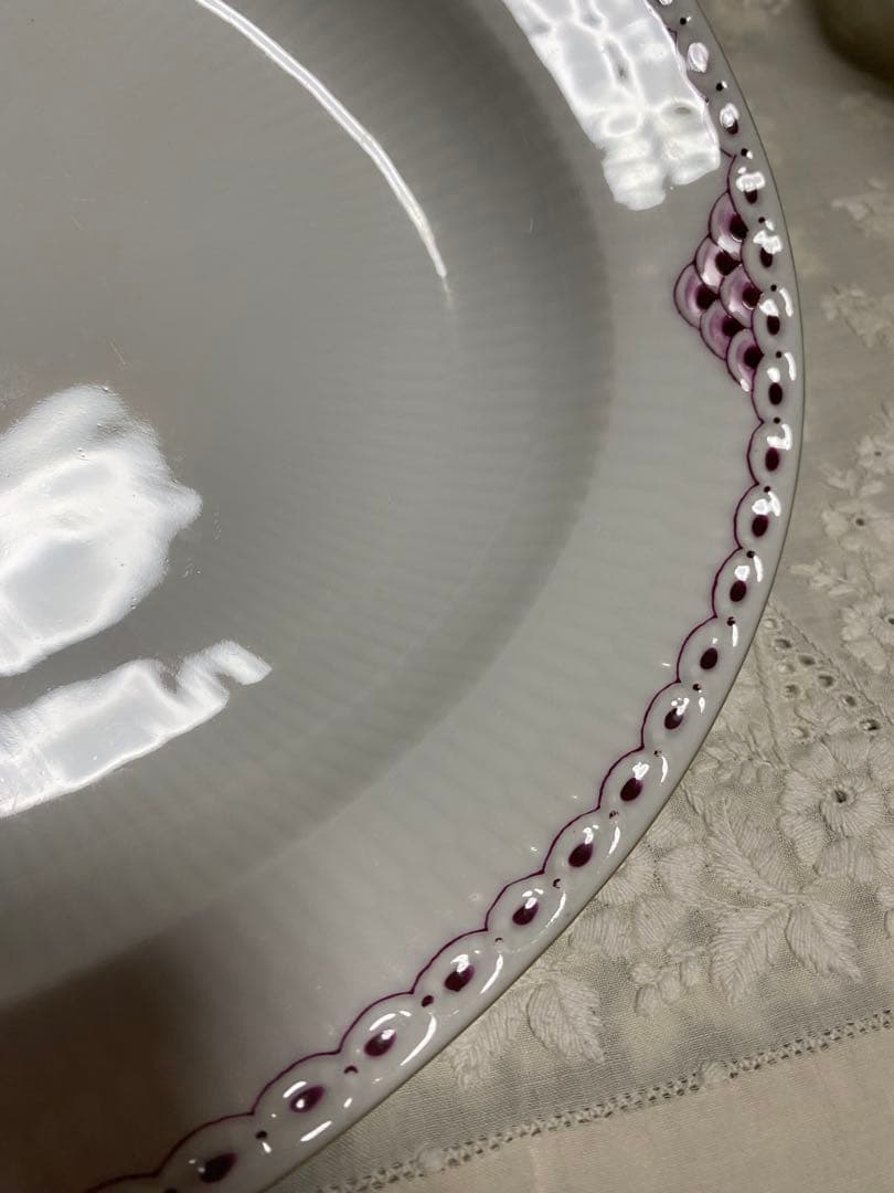 ロイヤルコペンハーゲン プリンセスバーガンディ　オーバルディッシュ33.5㎝