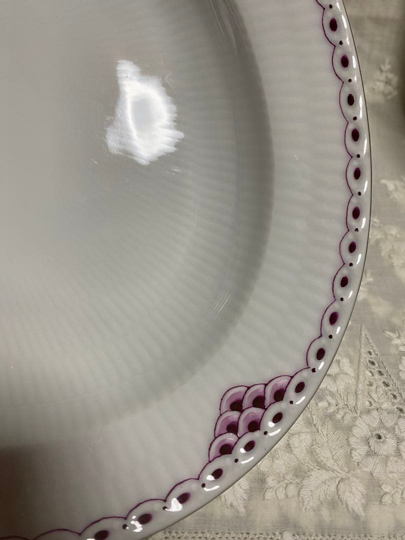 ロイヤルコペンハーゲン プリンセスバーガンディ　オーバルディッシュ33.5㎝