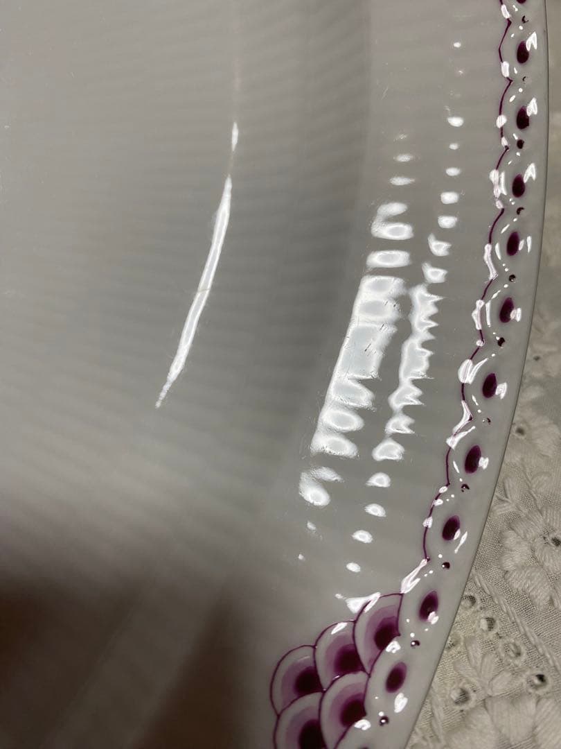 ロイヤルコペンハーゲン プリンセスバーガンディ　オーバルディッシュ33.5㎝