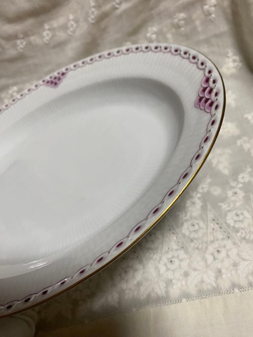 ロイヤルコペンハーゲン プリンセスバーガンディ　オーバルディッシュ33.5㎝