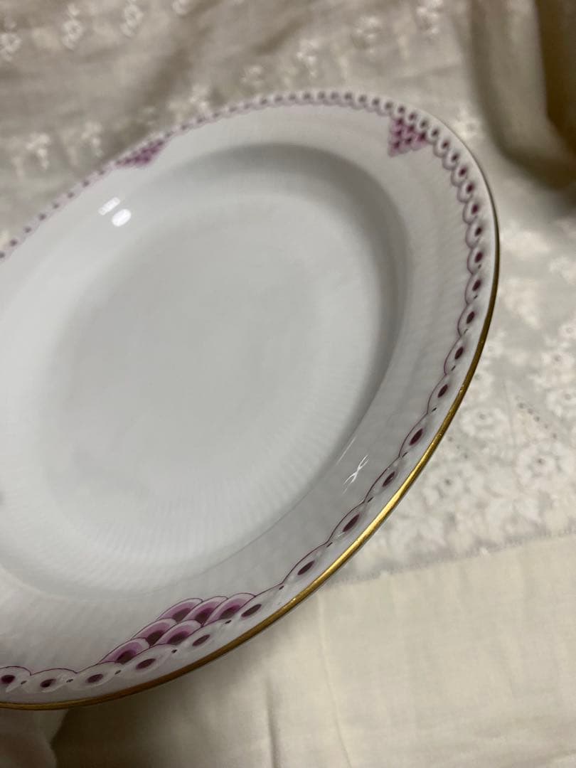 ロイヤルコペンハーゲン プリンセスバーガンディ　オーバルディッシュ33.5㎝