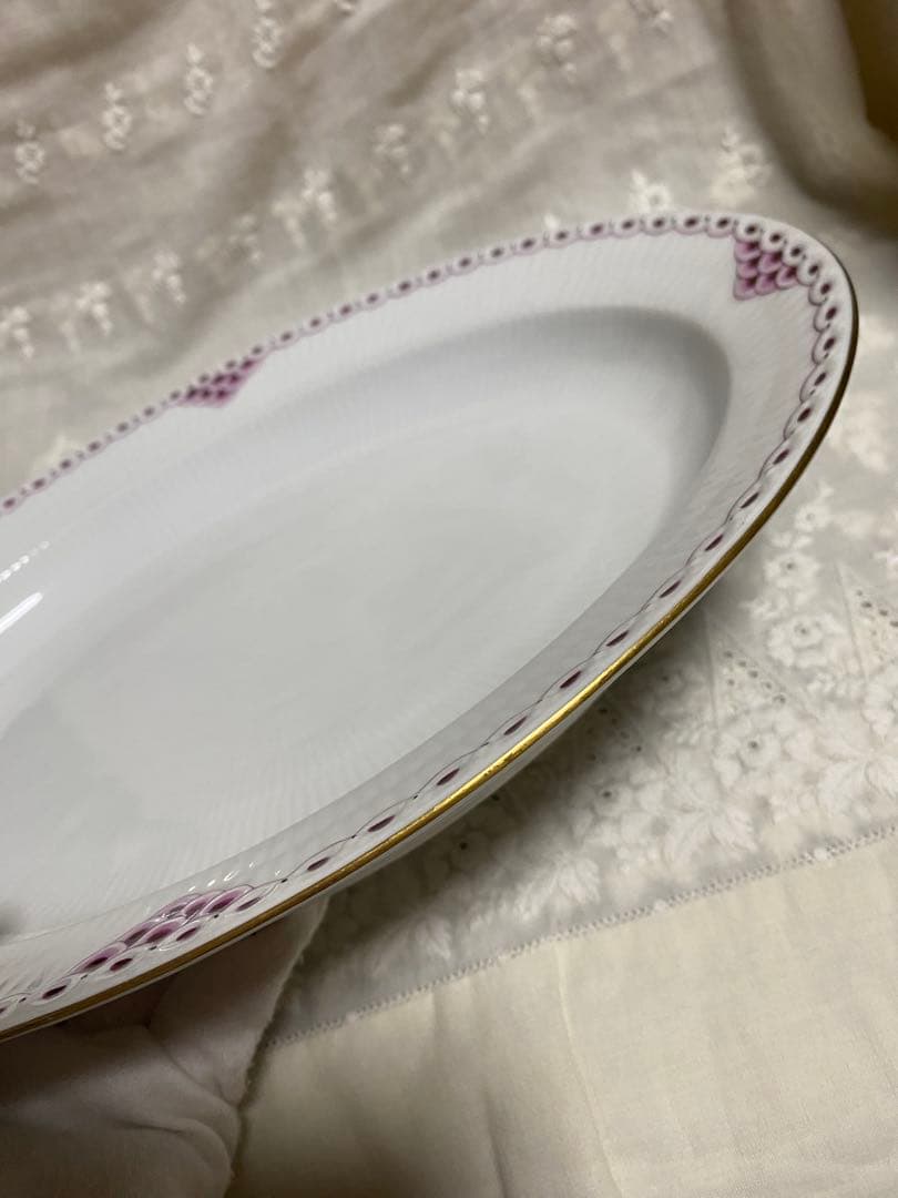 ロイヤルコペンハーゲン プリンセスバーガンディ　オーバルディッシュ33.5㎝