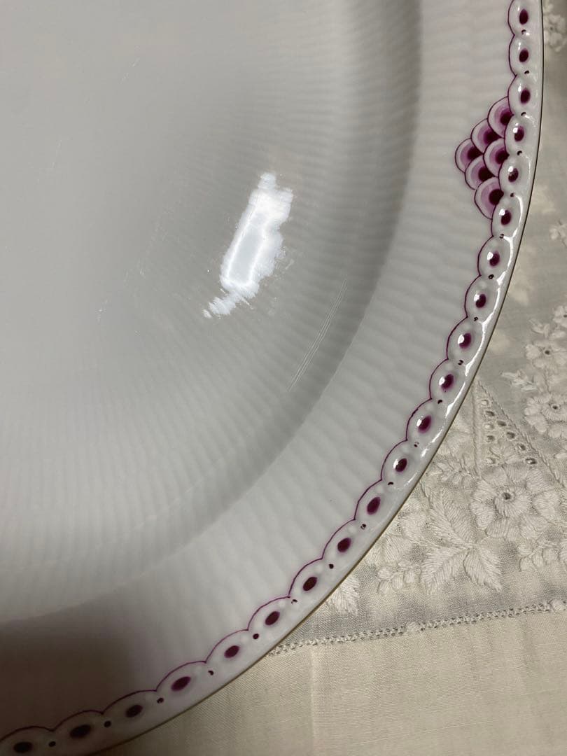 ロイヤルコペンハーゲン プリンセスバーガンディ　オーバルディッシュ33.5㎝