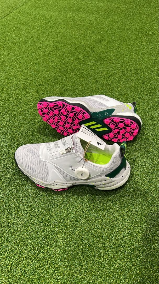 adidas ゴルフシューズ 女性用 ホワイト/ピンク