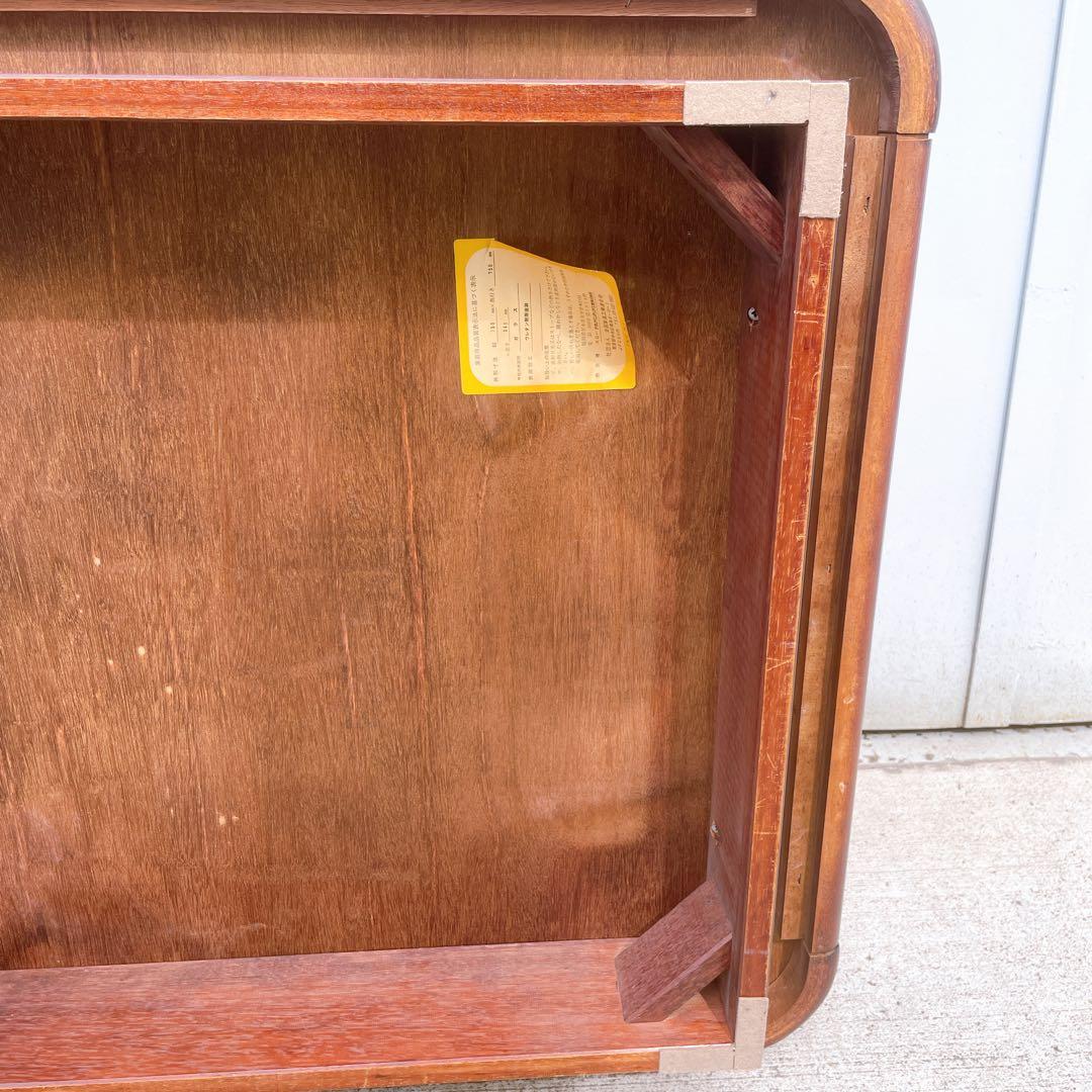 【美品】ビンテージ ナガノインテリア スクエアガラステーブル 稀少デザイン