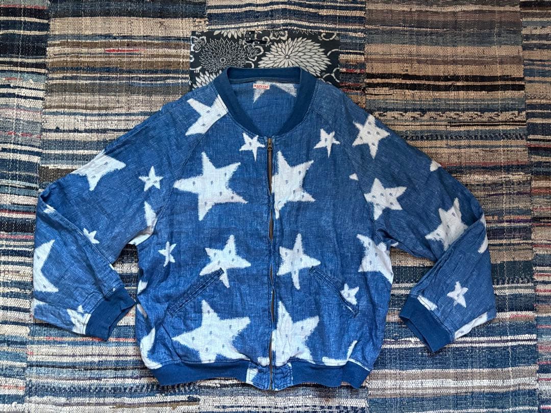 kapital キャピタル　星絣　星柄　リネン　ジャケット