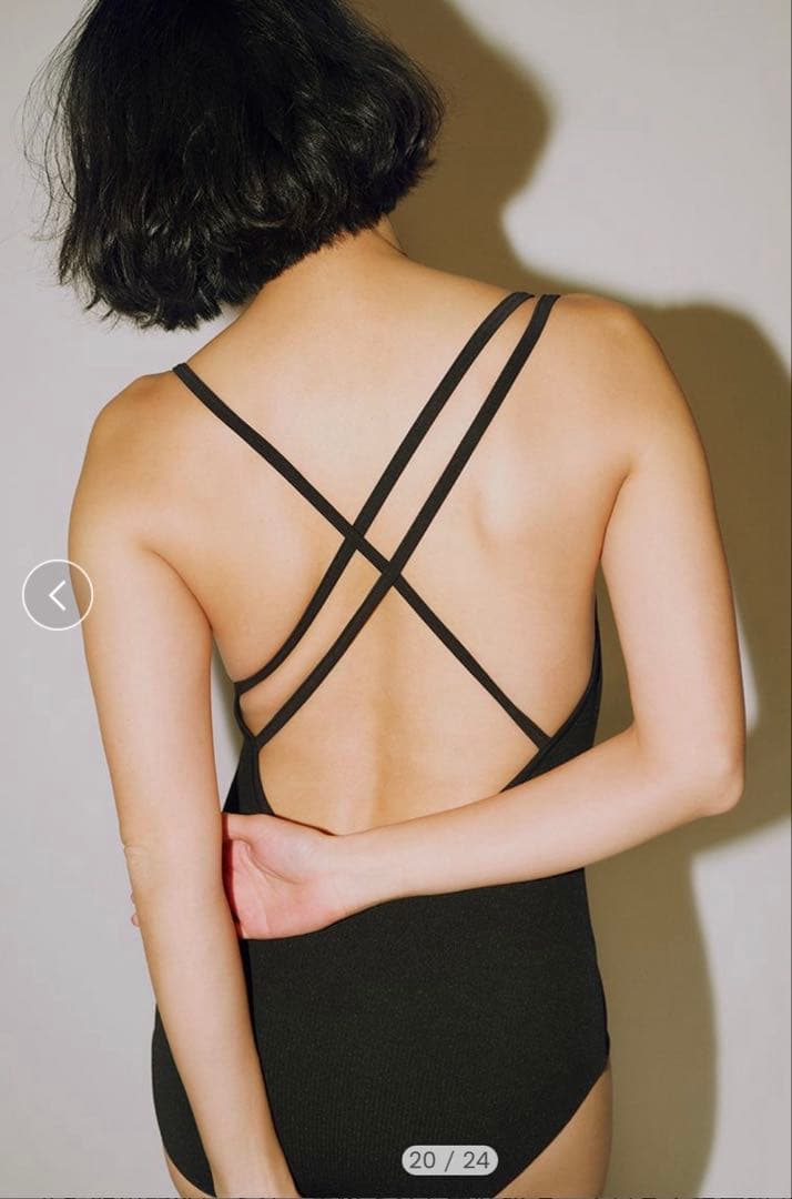 null 水着　パイピングSWIMワンピース