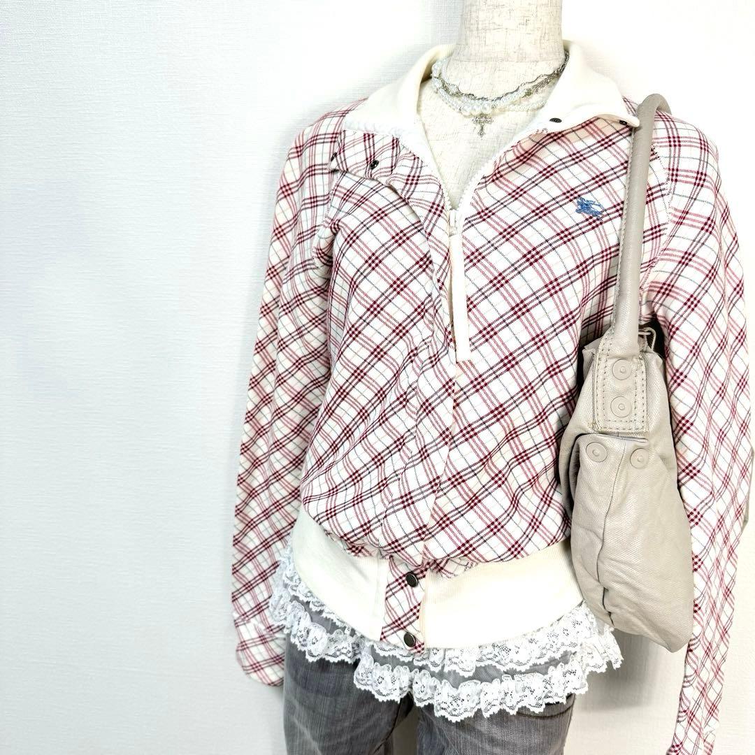 y2k✨️ BURBERRY BLUE LABEL チェック トラックジャケット