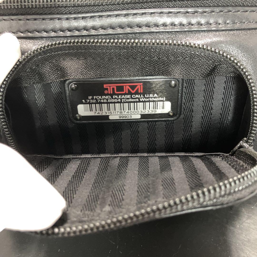 【超希少】【TUMI】トゥミ　ボディバッグ　ウエストバッグ　レザー　ブラック