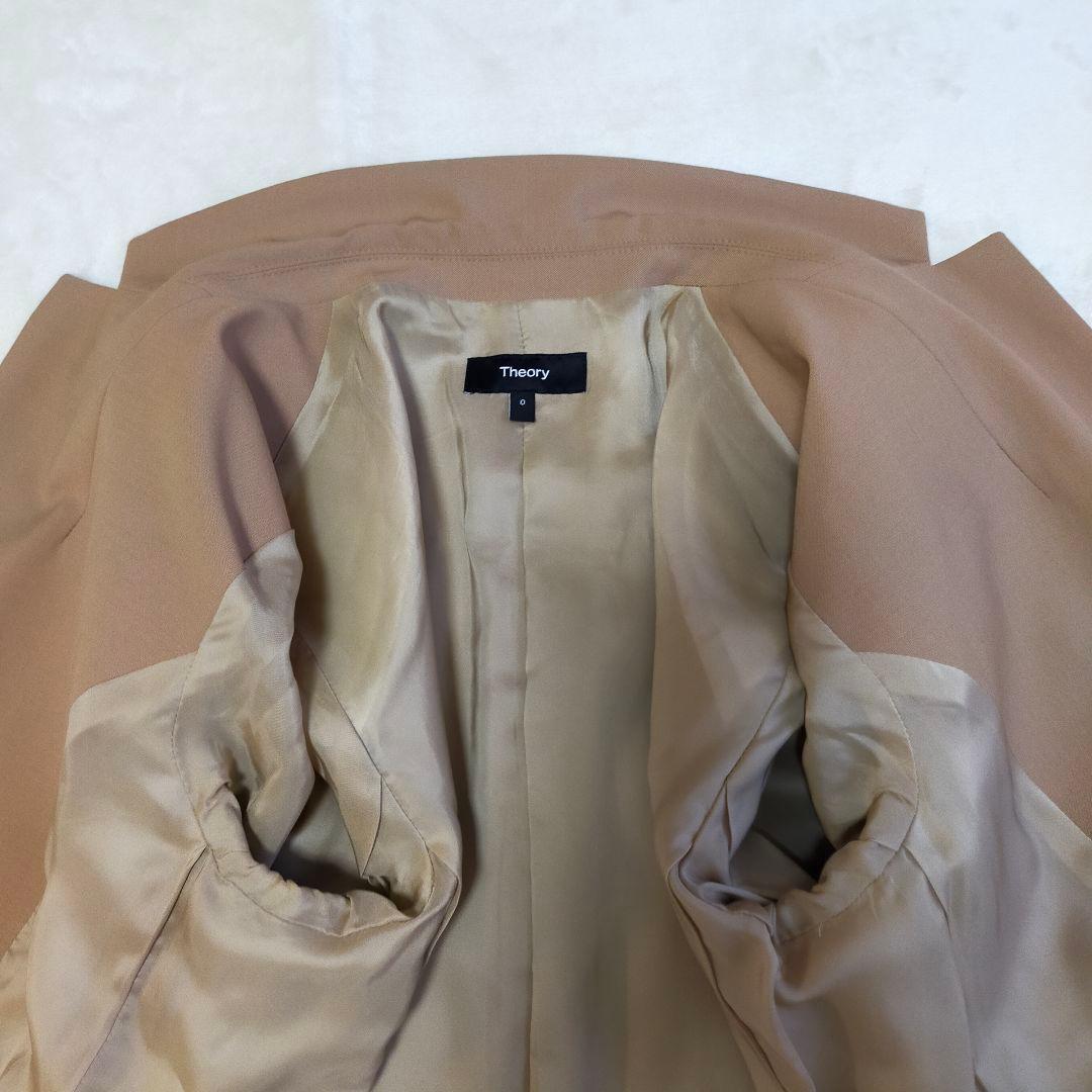 美品　Theory　現行タグ　サイズ0　キャメルカラー　パンツスーツ