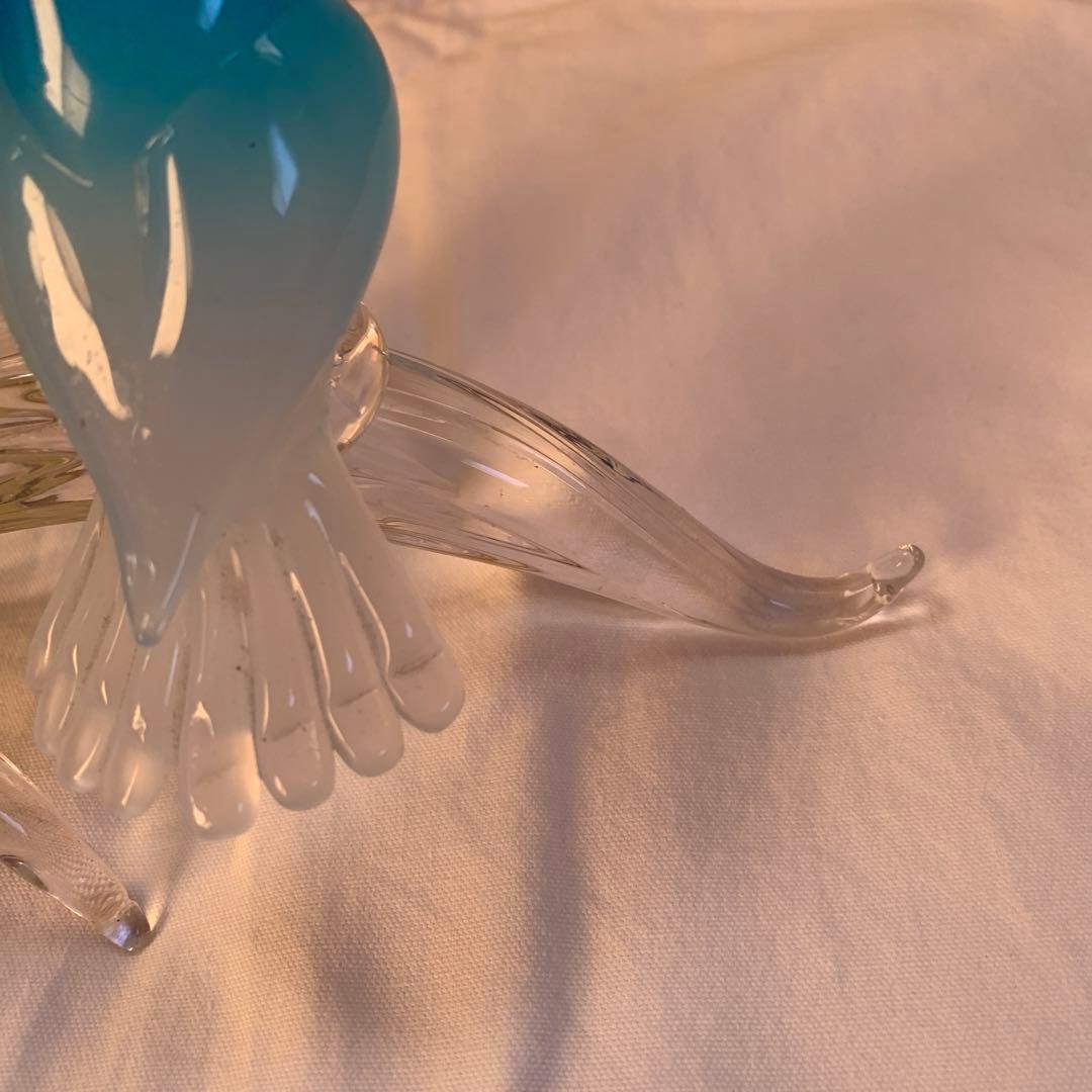 イタリア製　鳥　ガラス置物