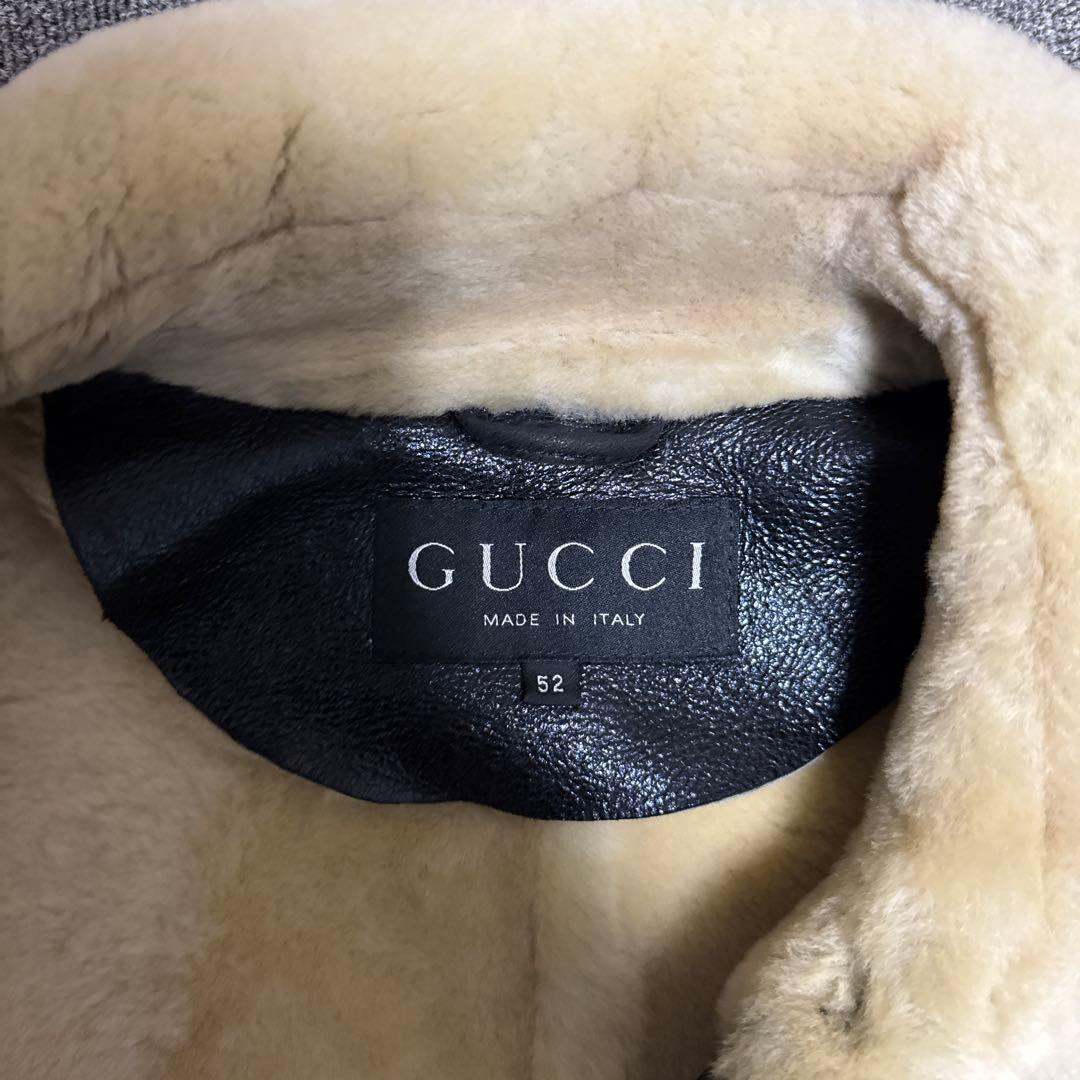 GUCCI レザージャケット コート　52 ブラック