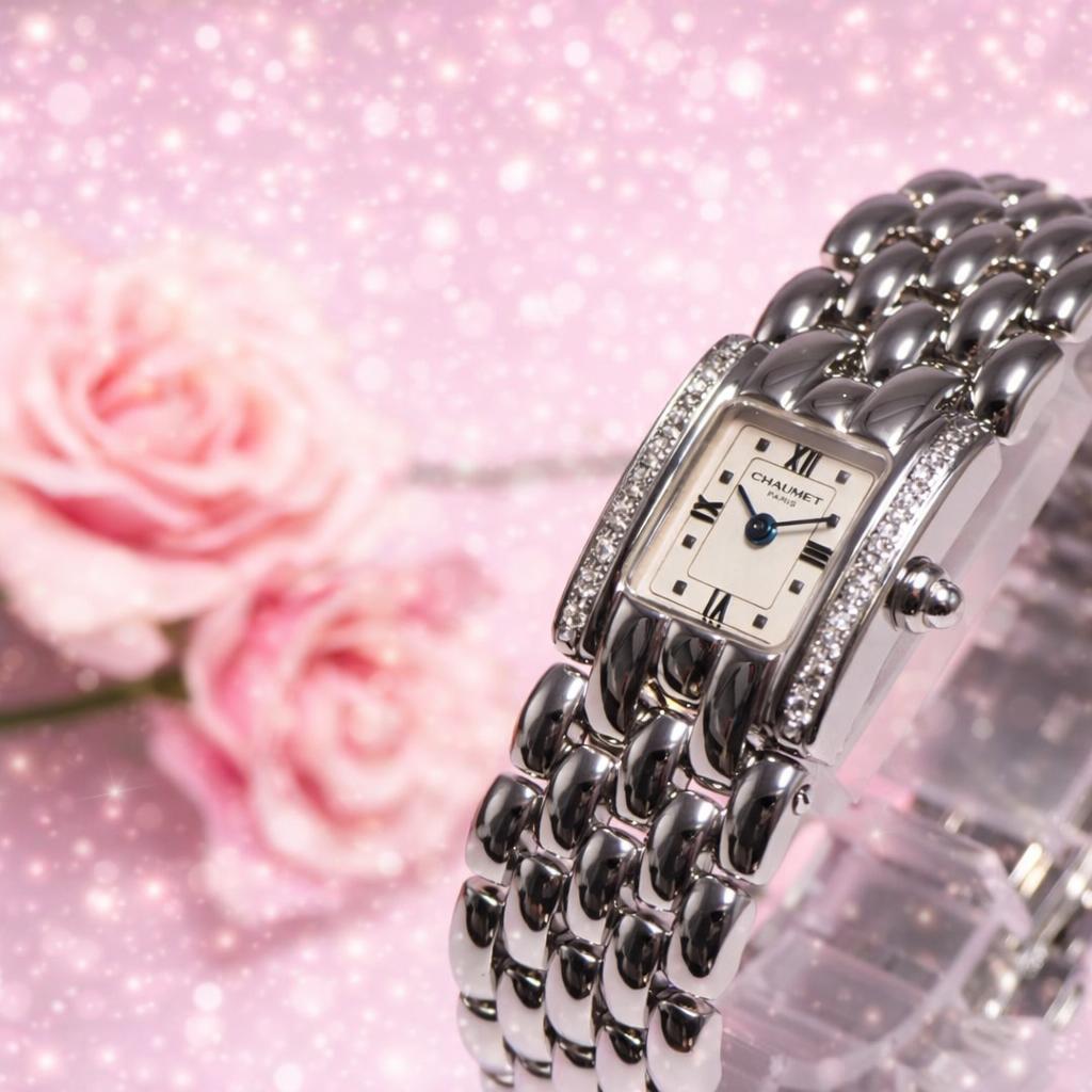 美品 ショーメ CHAUMET ケイシス スクエア ダイヤベゼル 腕時計 531