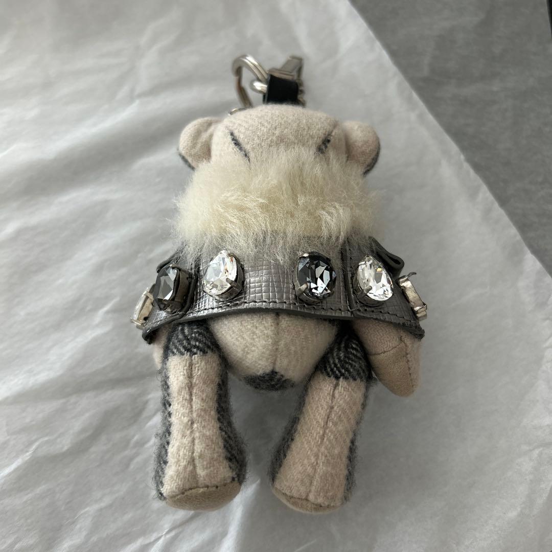 クマ型ストーン装飾キーホルダー