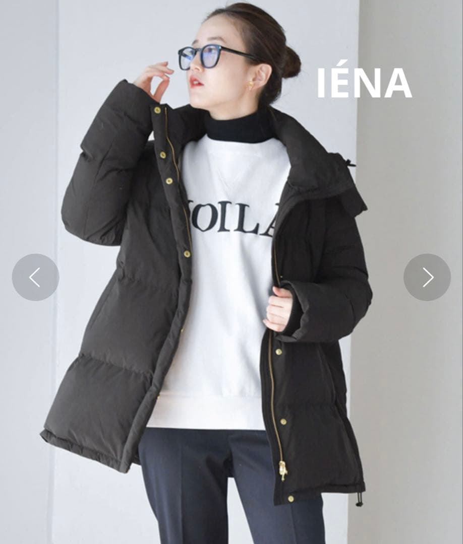 イエナ　IÉNA リサイクルダウンショートコート　38 黒