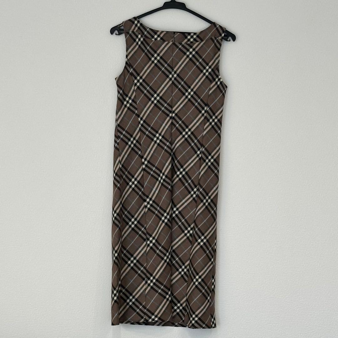 BURBERRY BLUE LABELチェック柄ノースリーブワンピース　38