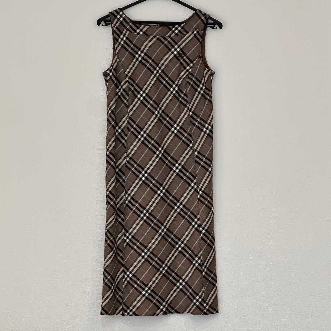 BURBERRY BLUE LABELチェック柄ノースリーブワンピース　38