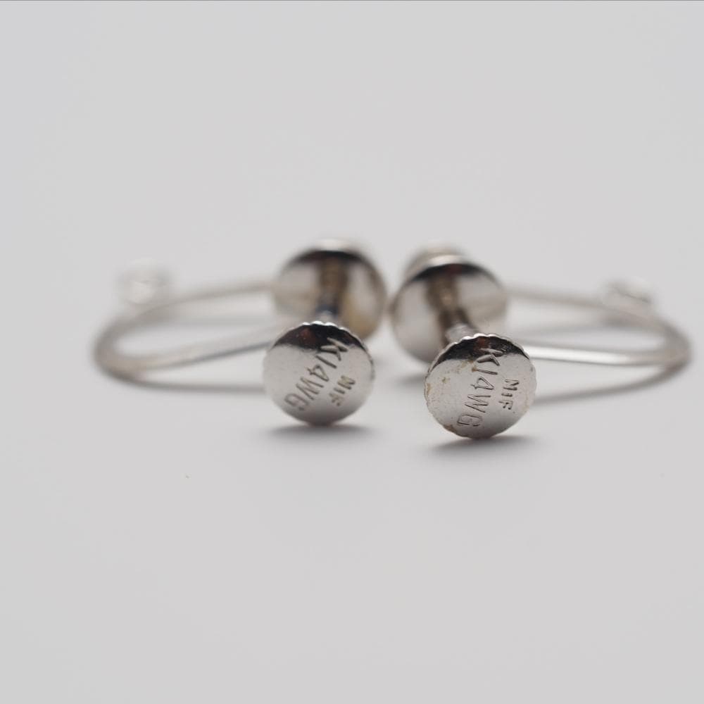 K14WG イヤリング カン付き 空枠 ニッケルフリー 14金 DIY