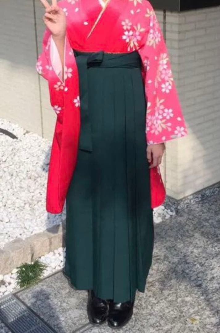 袴セット　小学生　女の子　150 ブーツ・髪飾り付き