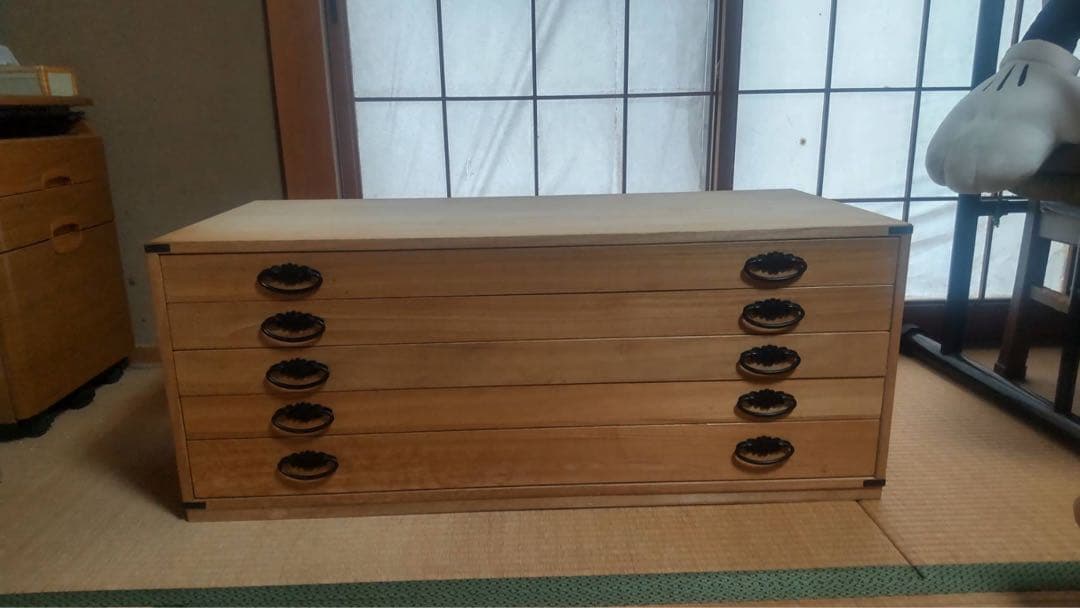 まあ 桐箪笥　桐タンス　高級家具　ナチュラルウッド 5段引き出し箪笥　着物