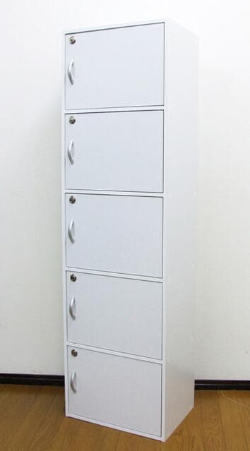 割引中！！　鍵付き　５段ボックス　ラック　収納ボックス　大量収納　安心保管