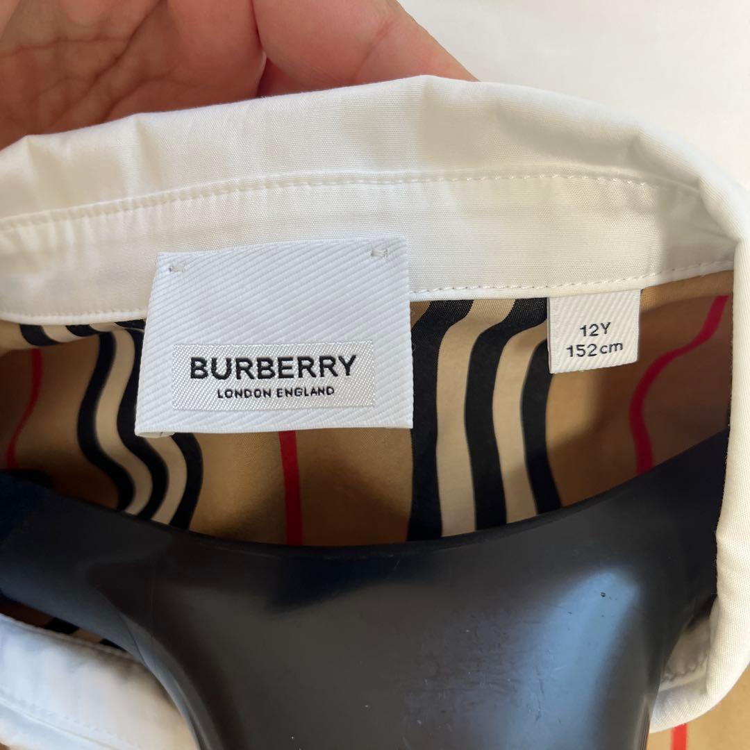 美品　Burberry ストライプ柄 半袖ワンピース 12Y