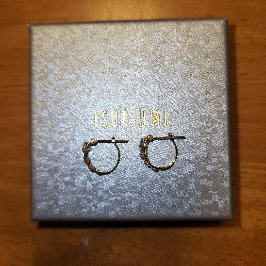 ★最終値下げ！！　TSUTSUMI K18YGキュービックピアス