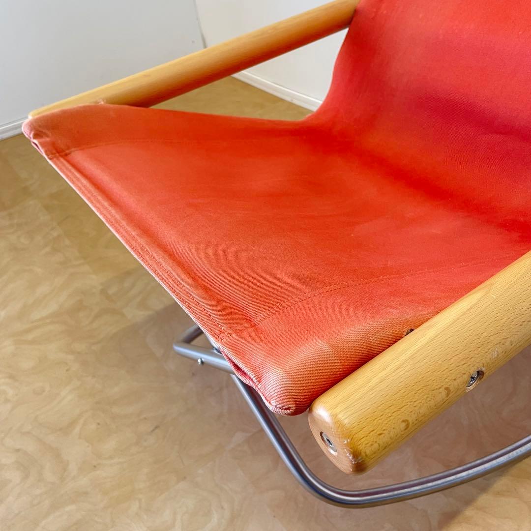 ニーチェアF ロッキング オレンジ 藤栄 Nychair 折りたたみ椅子 イス