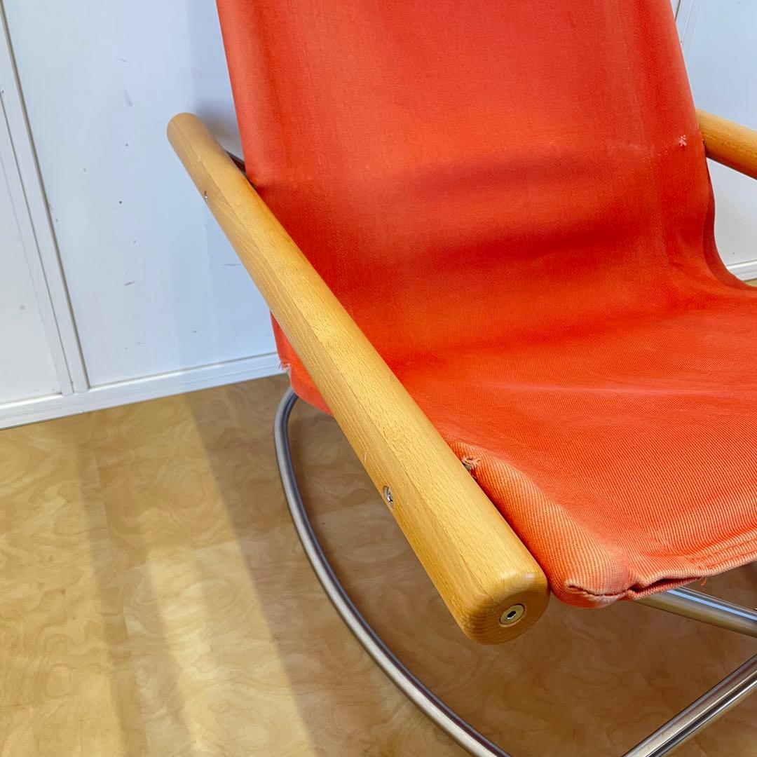ニーチェアF ロッキング オレンジ 藤栄 Nychair 折りたたみ椅子 イス