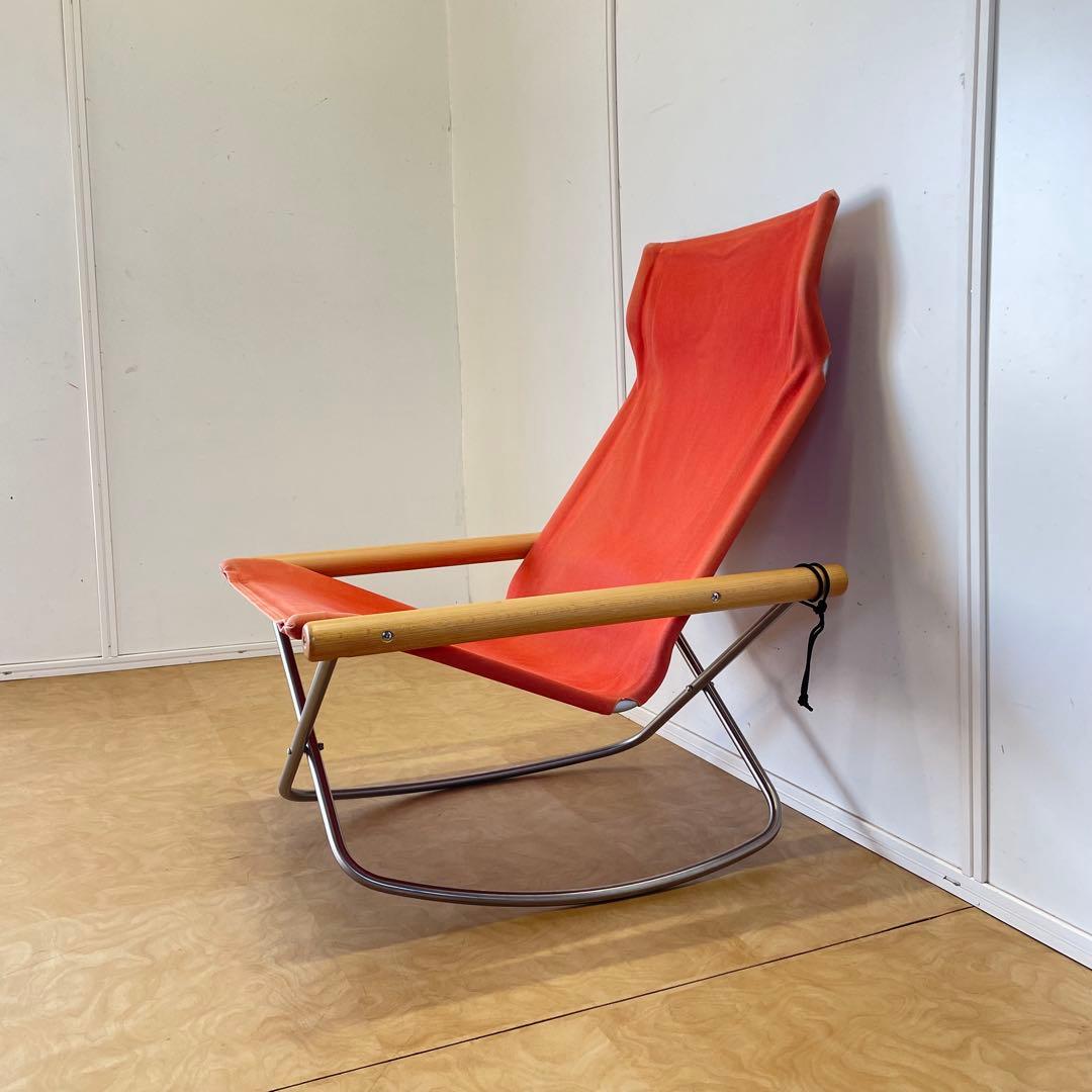 ニーチェアF ロッキング オレンジ 藤栄 Nychair 折りたたみ椅子 イス