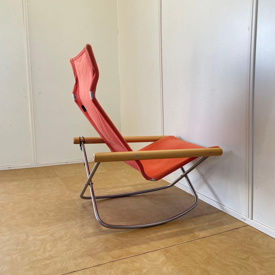 ニーチェアF ロッキング オレンジ 藤栄 Nychair 折りたたみ椅子 イス