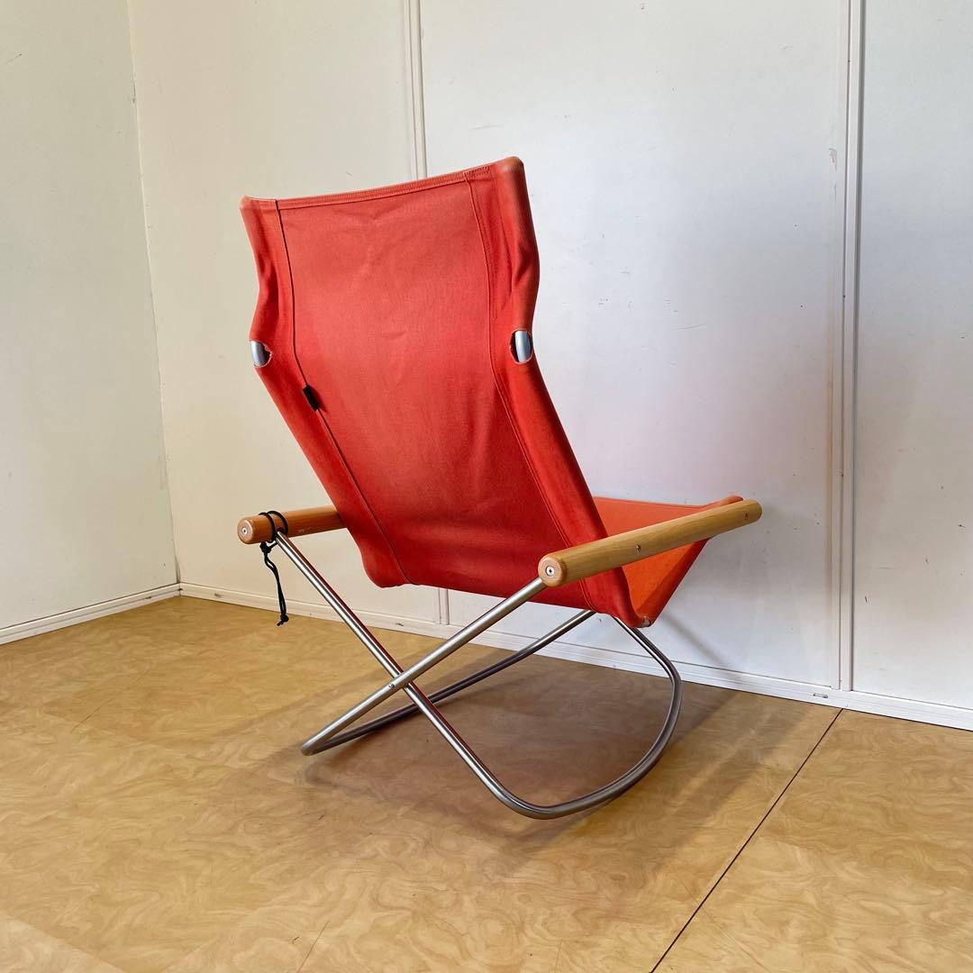 ニーチェアF ロッキング オレンジ 藤栄 Nychair 折りたたみ椅子 イス