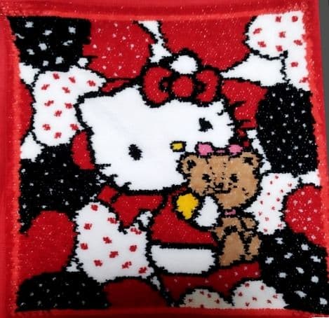 FEILERハローキティ＆花柄 タオルハンカチとポーチ セット