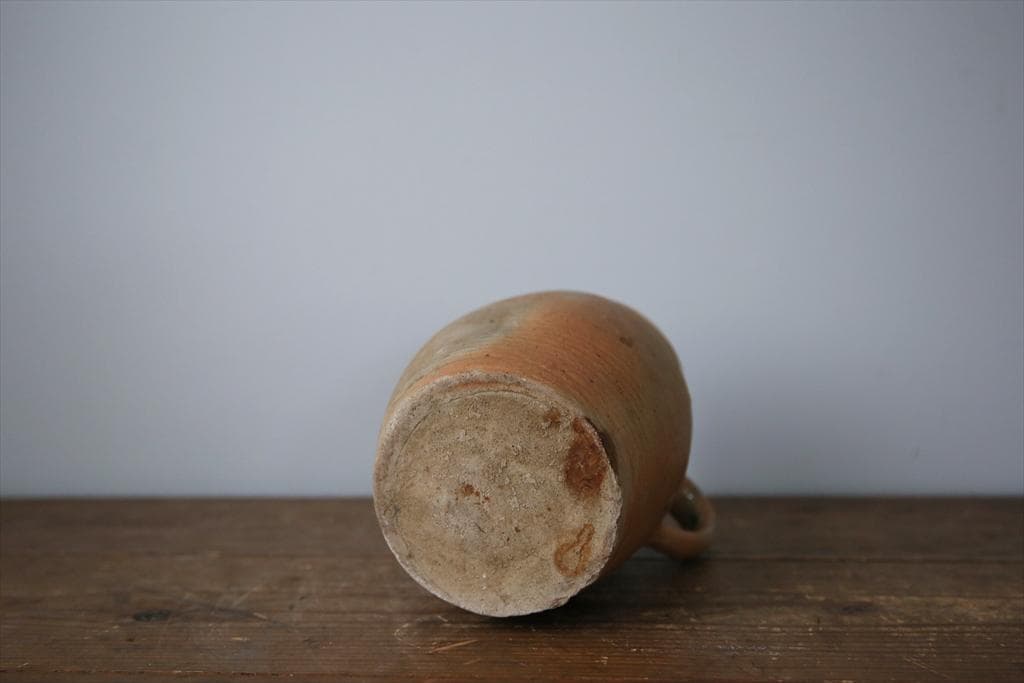 フランスアンティーク陶器ボトル/土器/花瓶/花器フラワーべース(92-149-2