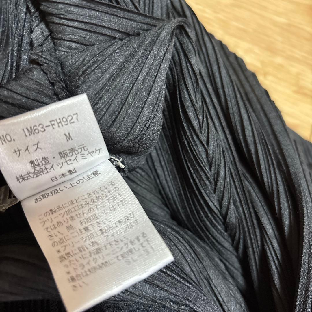 ISSEYMIYAKE ブラック　シャーリング　プリーツ　変形　薄手　カットソー