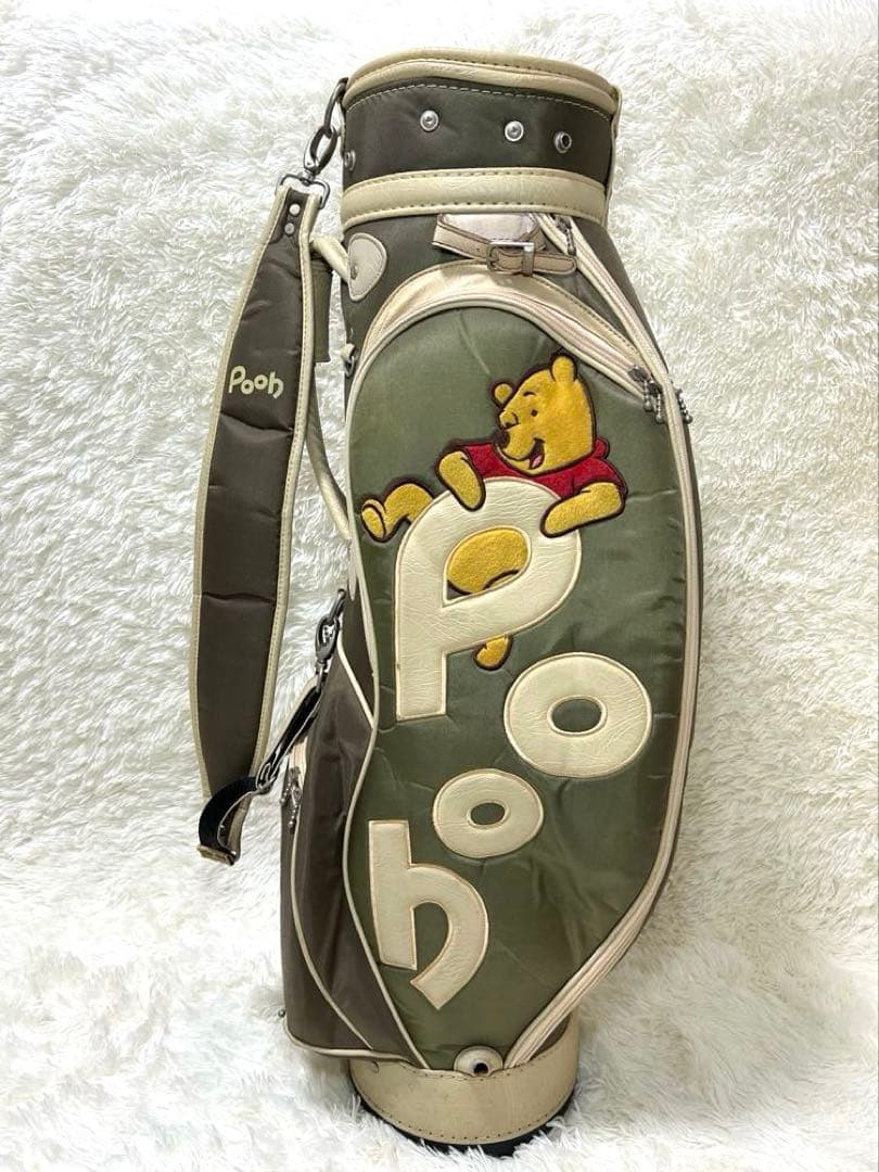希少✨POOH プーさん ゴルフバッグ　キャディバッグ　ミニポーチ付き