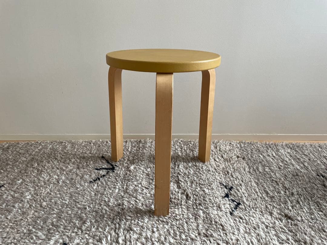 ヴィンテージ　アアルト　スツール　オリジナル　イエロー　artek 北欧