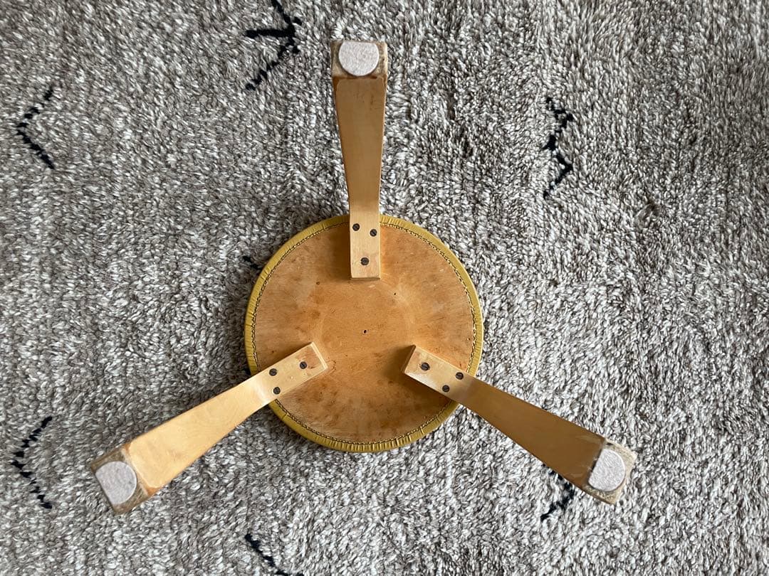 ヴィンテージ　アアルト　スツール　オリジナル　イエロー　artek 北欧