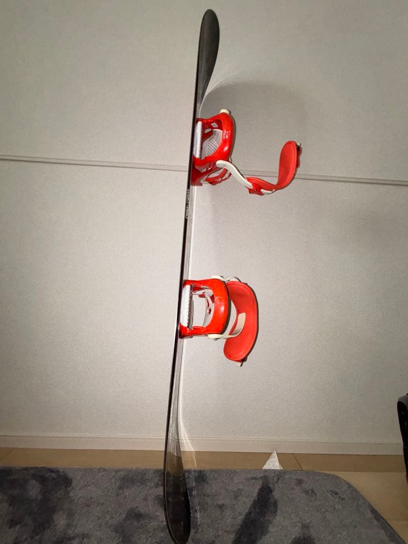 スノーボード ビンディングセット 赤黒