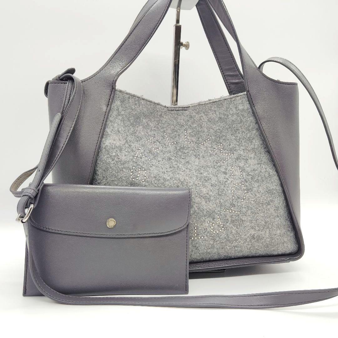 美品 ステラマッカートニー サークルロゴ 2way ショルダー フェルト