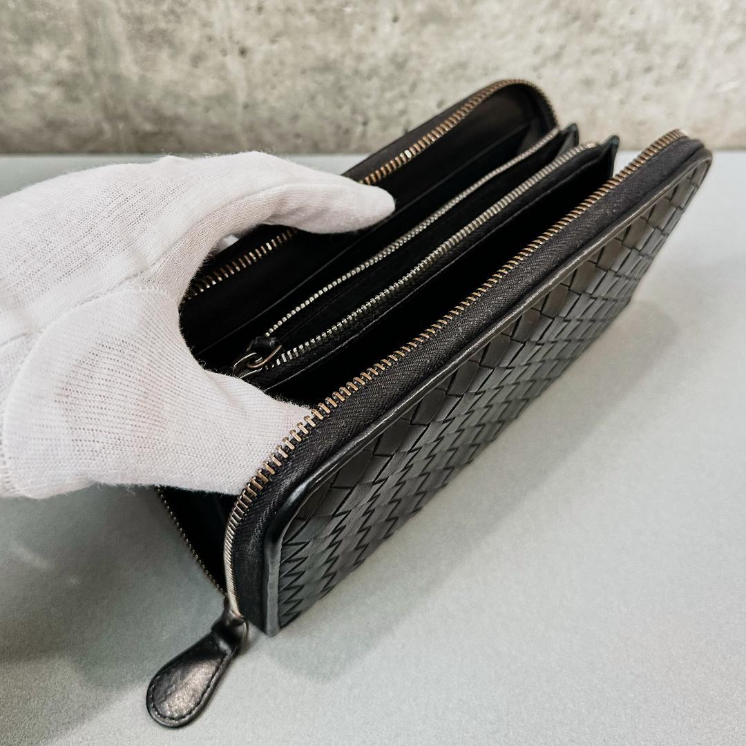 Bottega Veneta ボッテガヴェネタ 長財布 ラウンドジップ ブラック