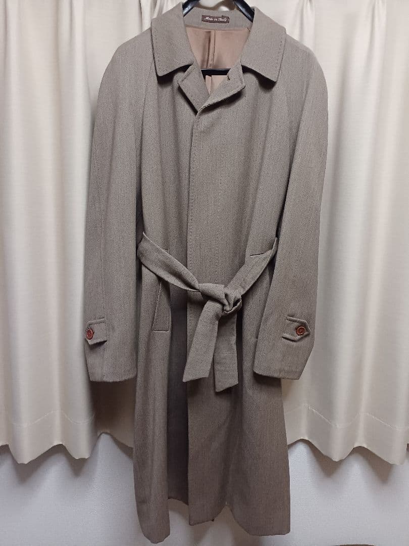 バーニーズニューヨークグレージュウールコート　イタリア製　size46