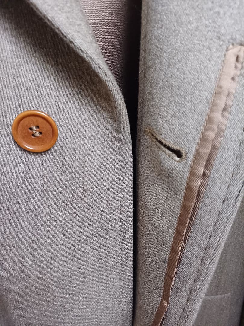 バーニーズニューヨークグレージュウールコート　イタリア製　size46