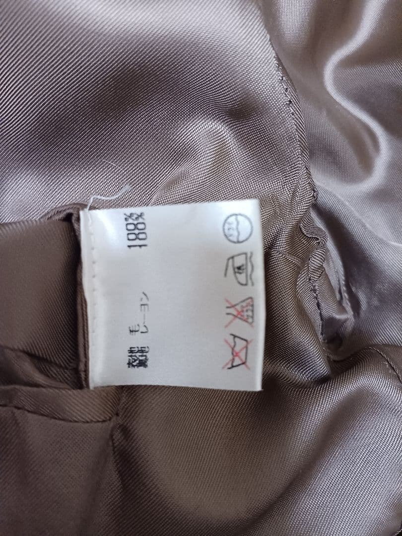 バーニーズニューヨークグレージュウールコート　イタリア製　size46