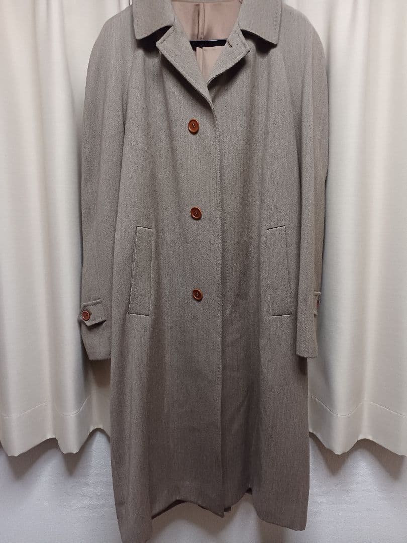 バーニーズニューヨークグレージュウールコート　イタリア製　size46