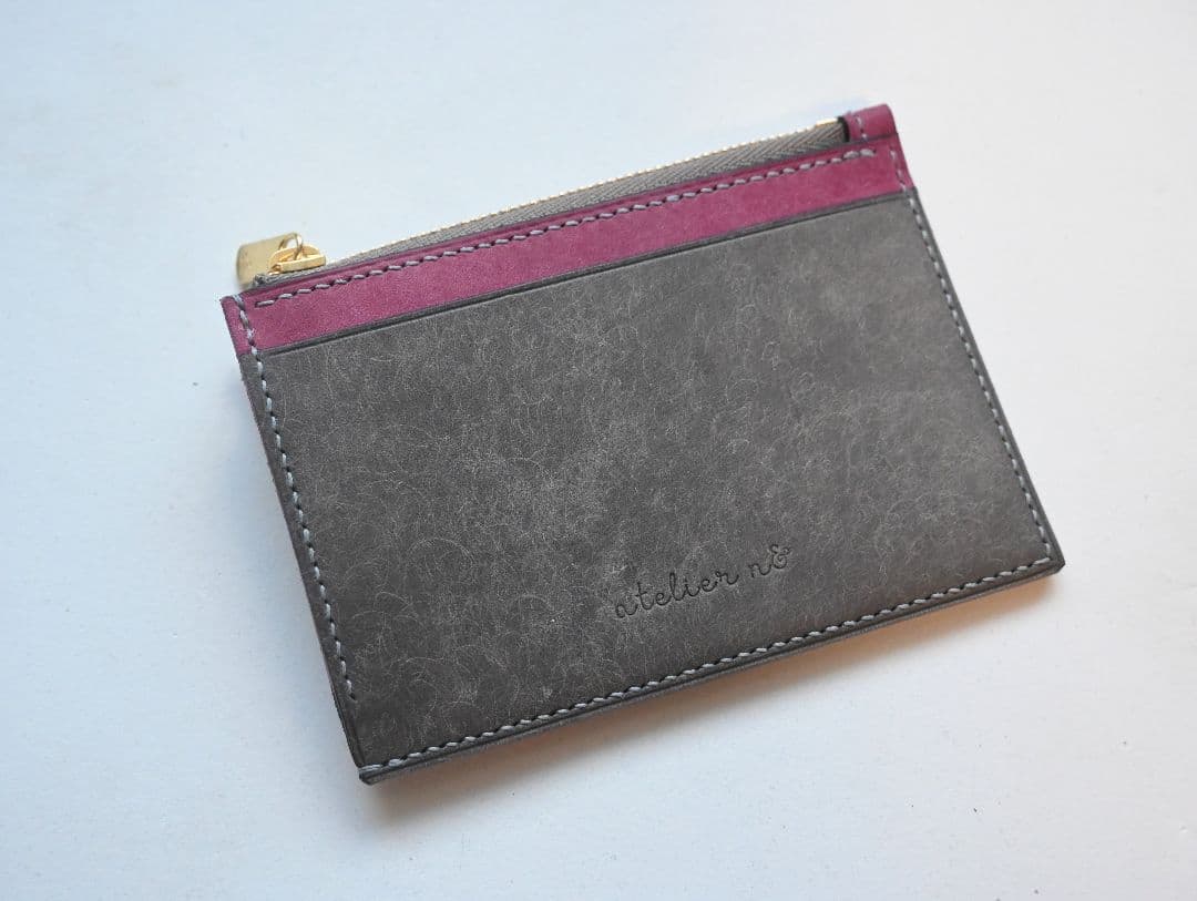 フラグメントケース　ウォレット【パープル×グレー】