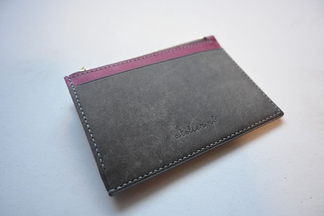 フラグメントケース　ウォレット【パープル×グレー】