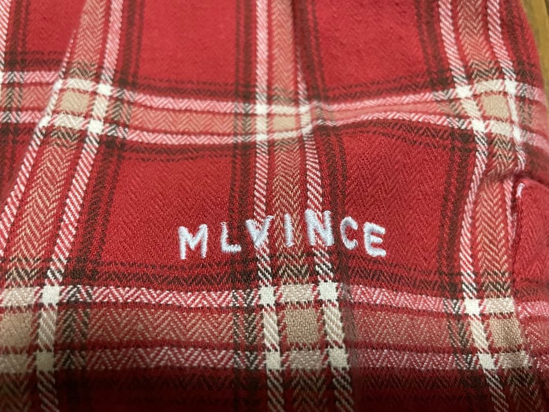 MLVINCE MILITARY CHECK SHIRTS RED YZERR着