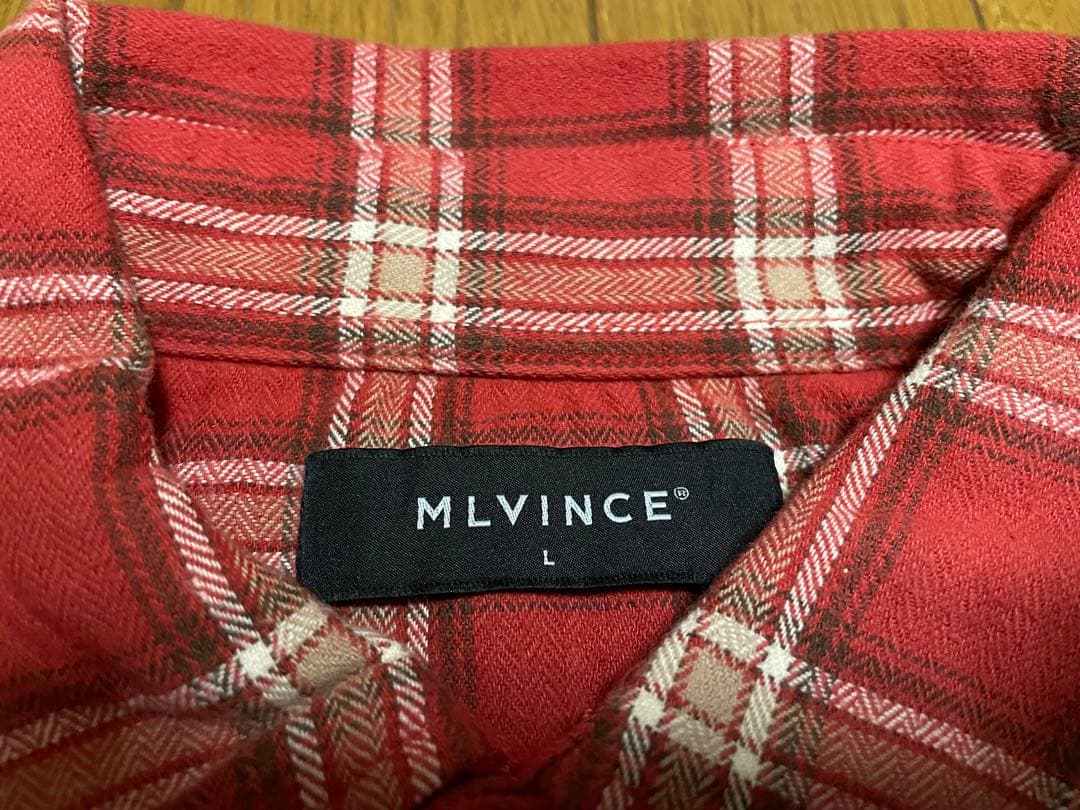 MLVINCE MILITARY CHECK SHIRTS RED YZERR着